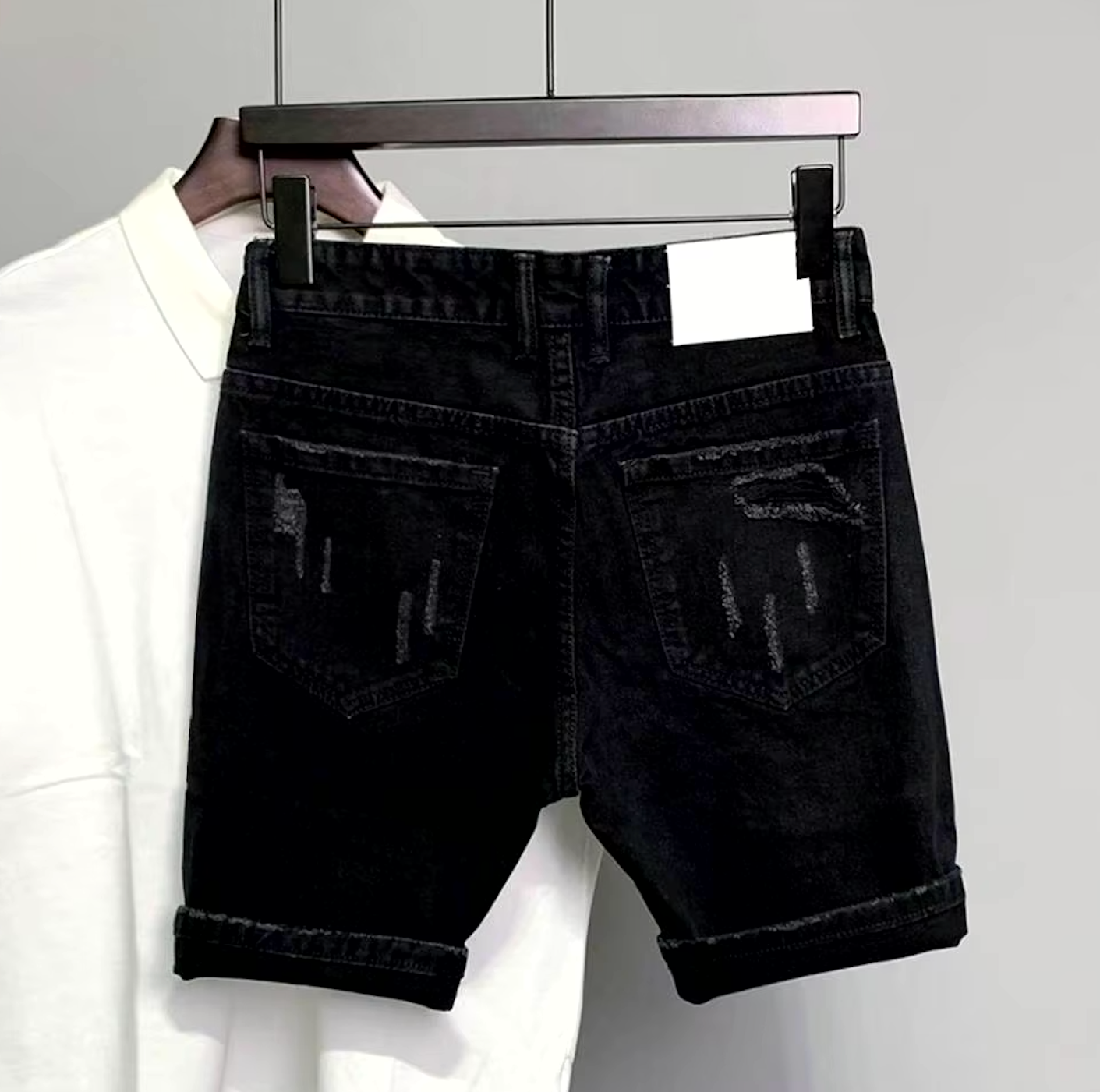 Tate's Ripped  Denim Shorts