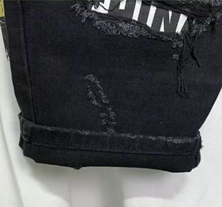 Tate's Ripped  Denim Shorts