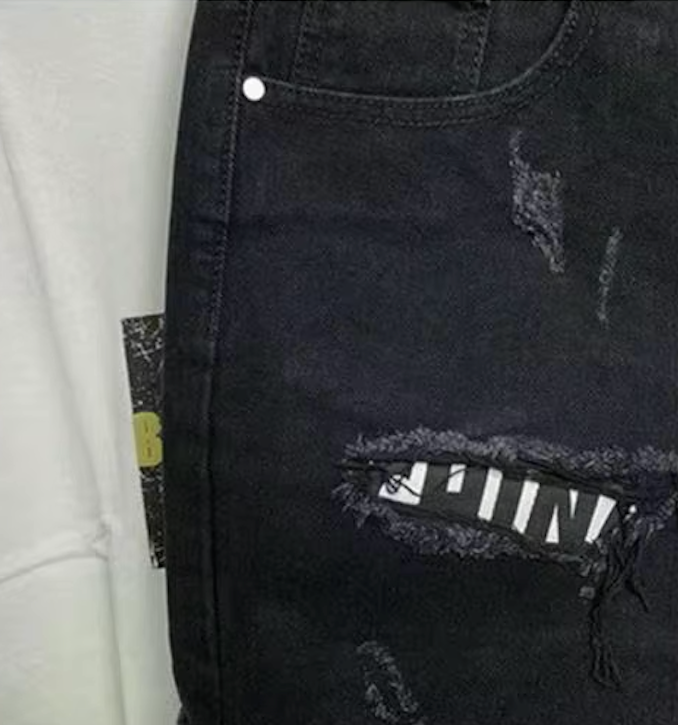 Tate's Ripped  Denim Shorts