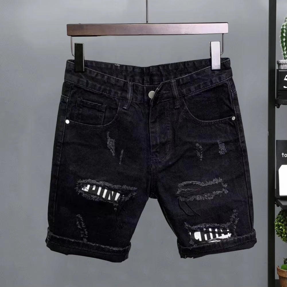 Tate's Ripped  Denim Shorts